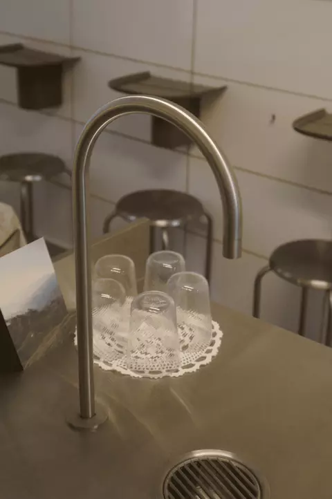 Wasserhahn von AQUALEX im Café Toasterei in Düsseldorf